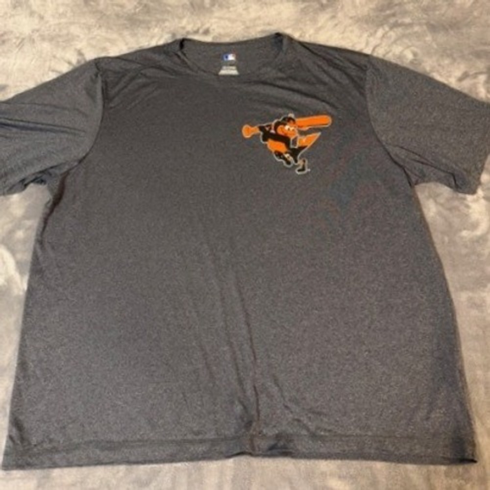 MLB Baltimore Orioles Mens 3XL Gray Heather Performance Graphic T-Shirt